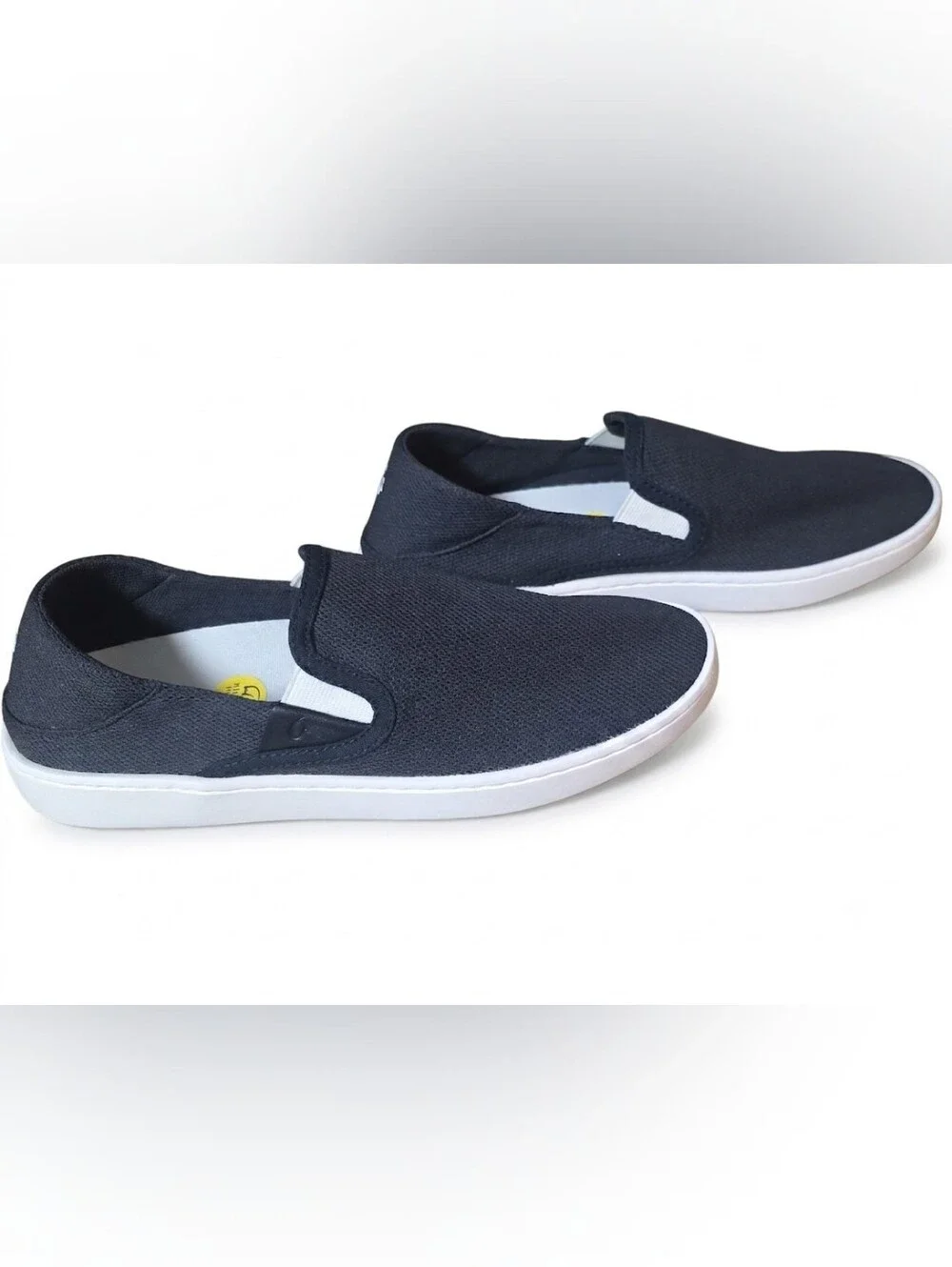 OluKai Pehuea Women's Slip-On Mesh Sneakers Black Size 9 Comfort Shoes Hawaiian